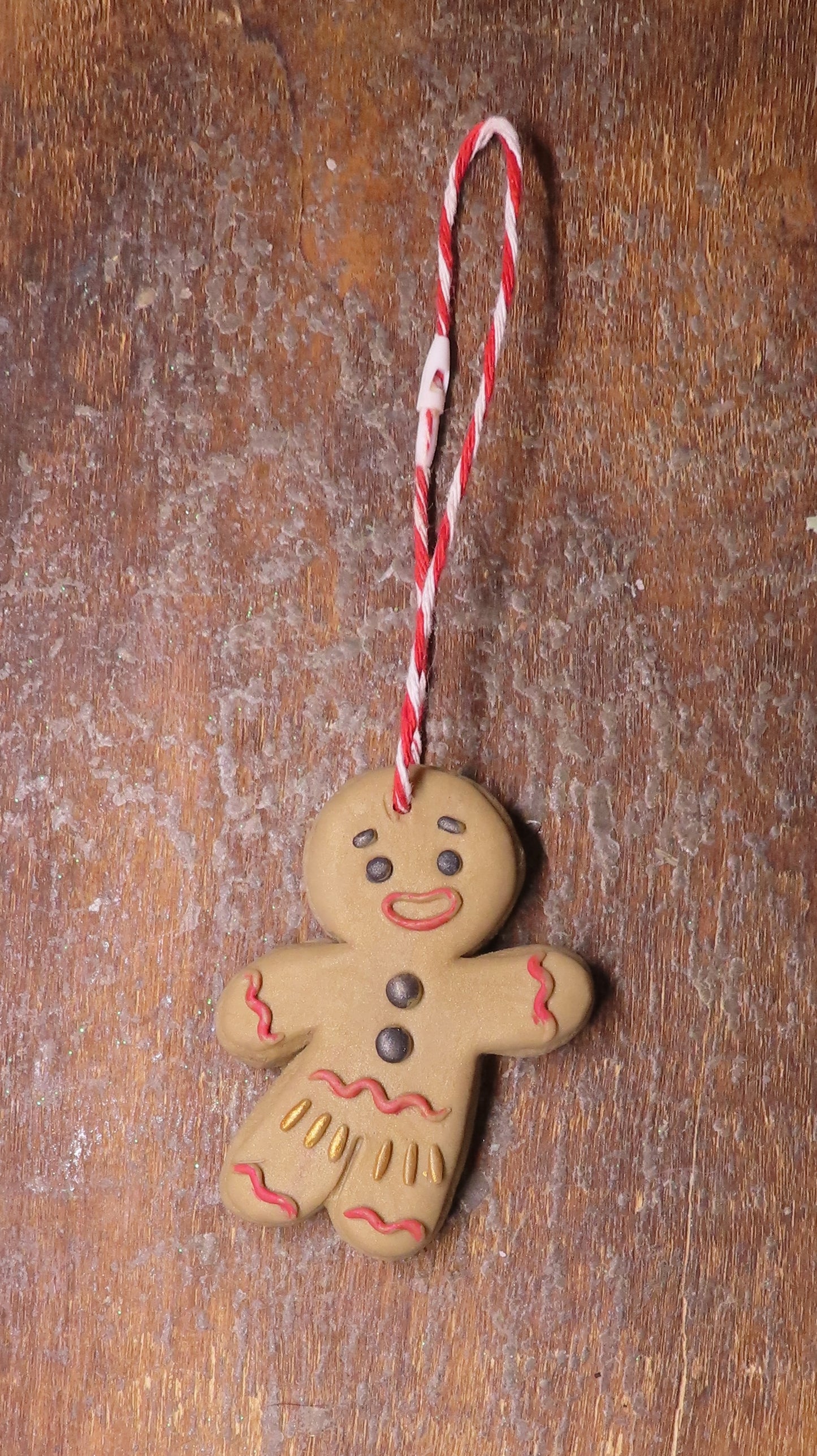Gingerbread Man Christmas Ornament Soap with hanger