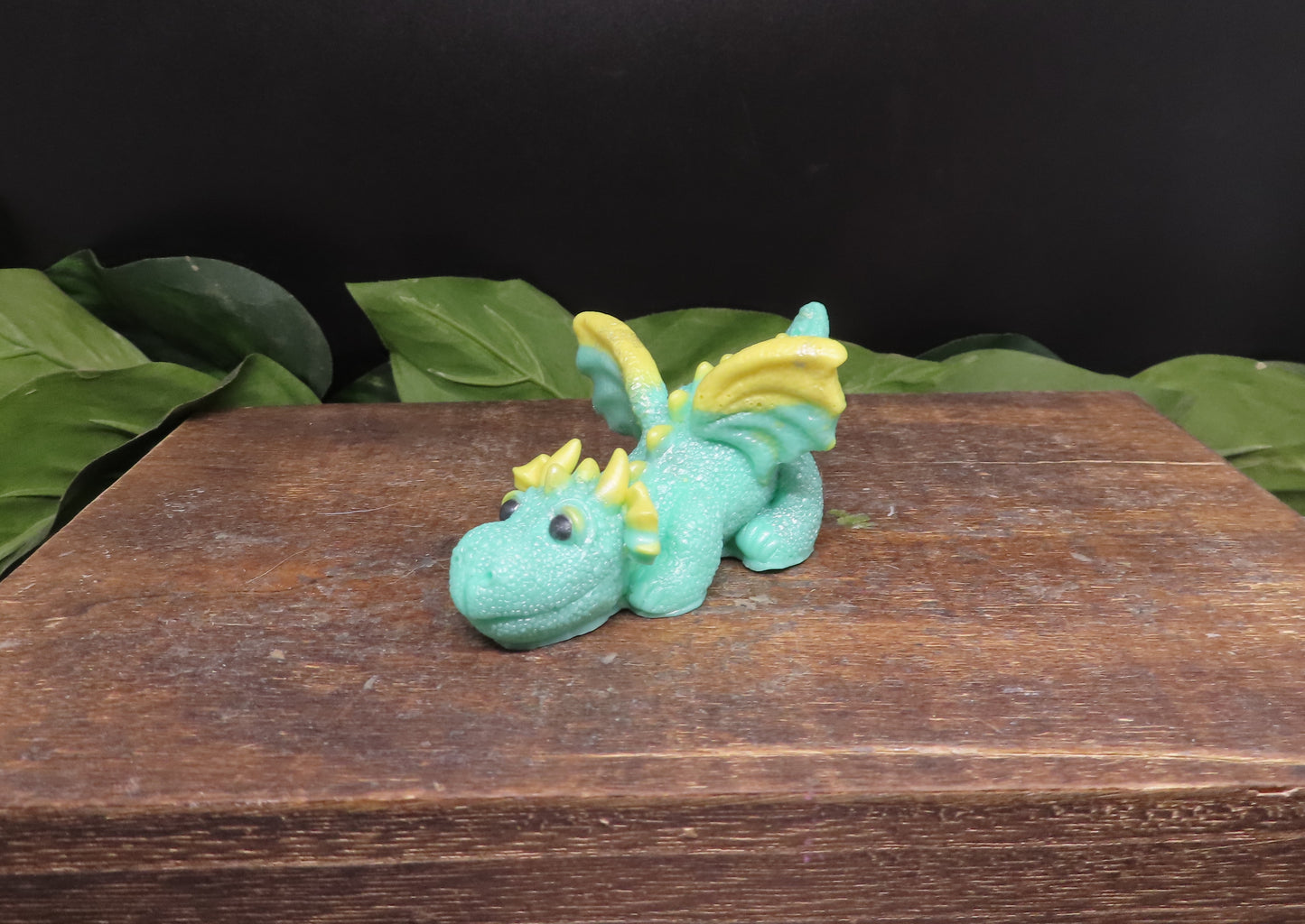 Emerald Baby Wyvern Dragon Goat Milk Soap. Unique gift