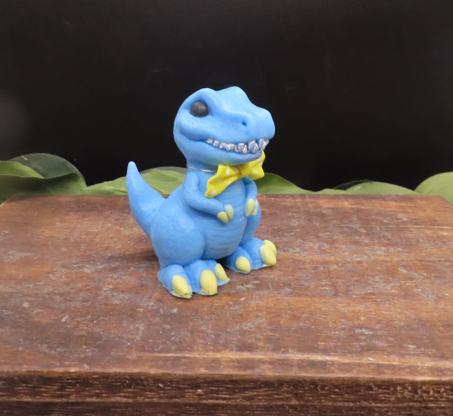 Blue handmade Tyrannosaurus rex goat milk soap. Fun gift idea