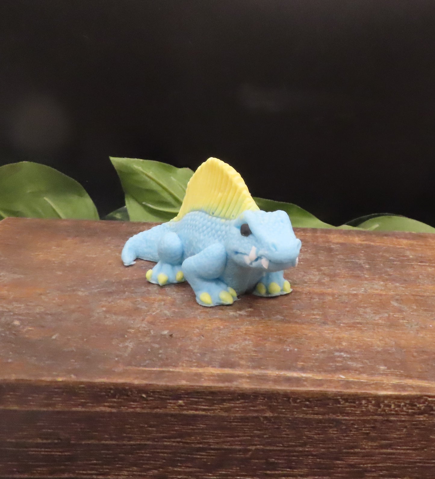 handmade blue dimetrodon dinosaur soap