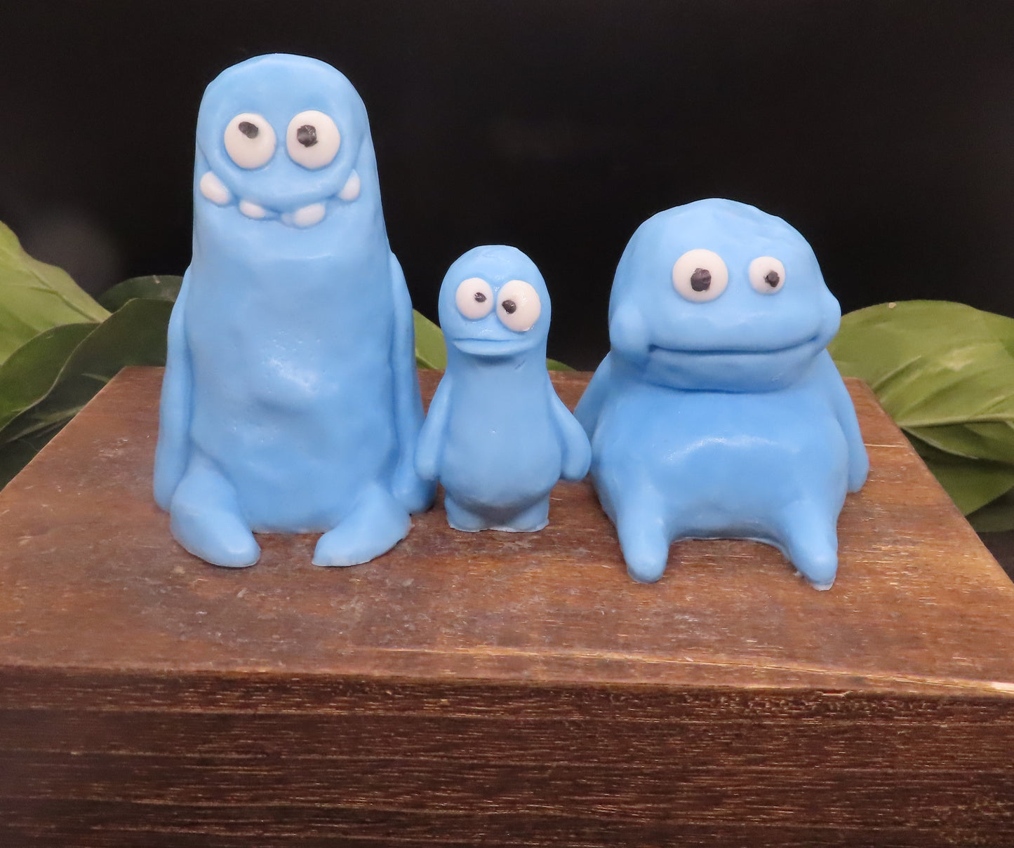 Blue clay family handmade goat milk soap set. fun soap