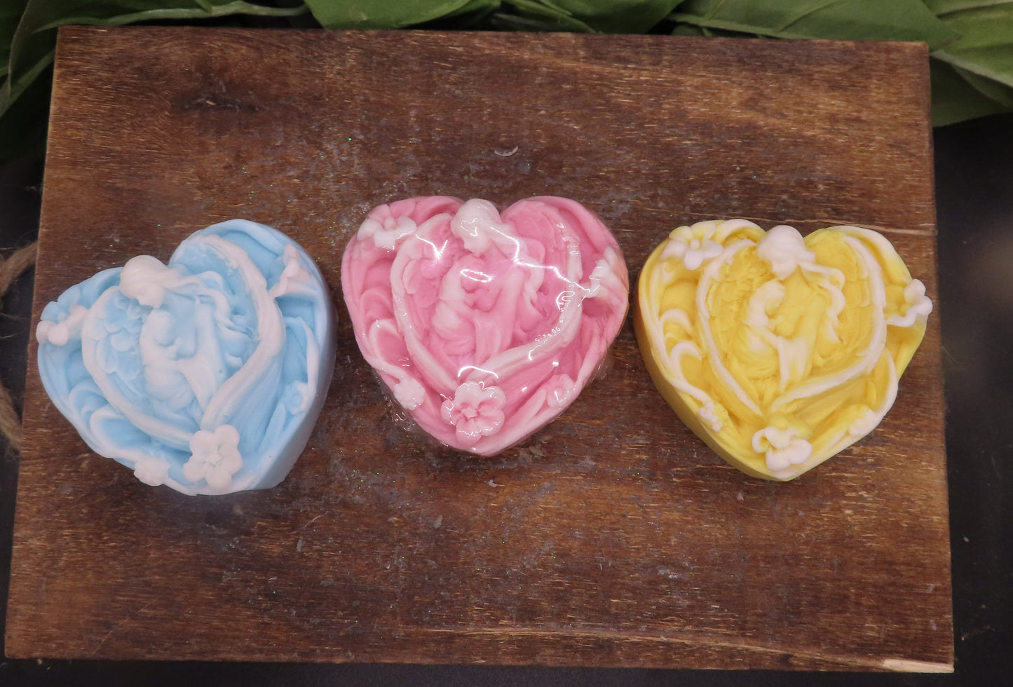 Baby Shower Angel with baby goat milk soaps