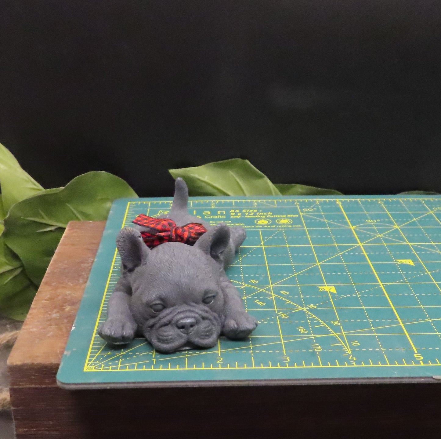 French Bulldog puppy goat milk soap approx. 2.5 inches wide