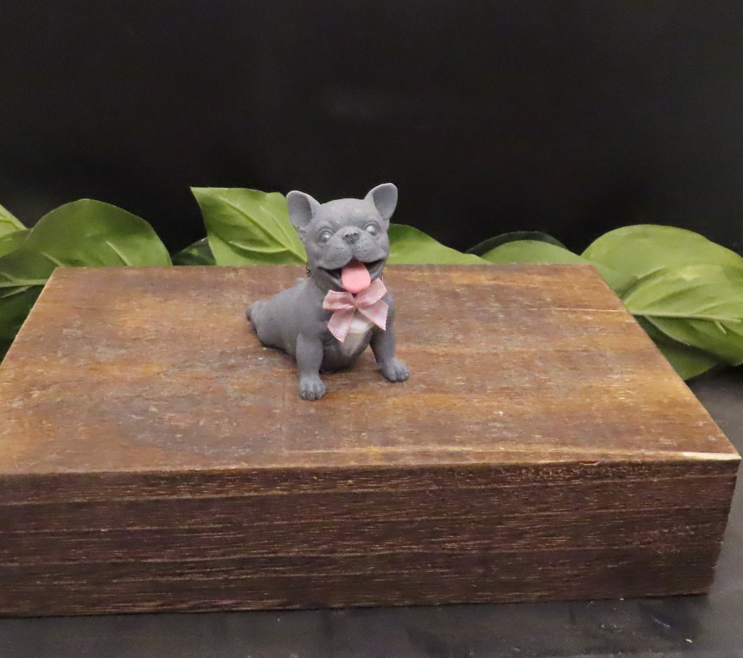 Gray with white chest handmade goat milk soap sploot frenchie