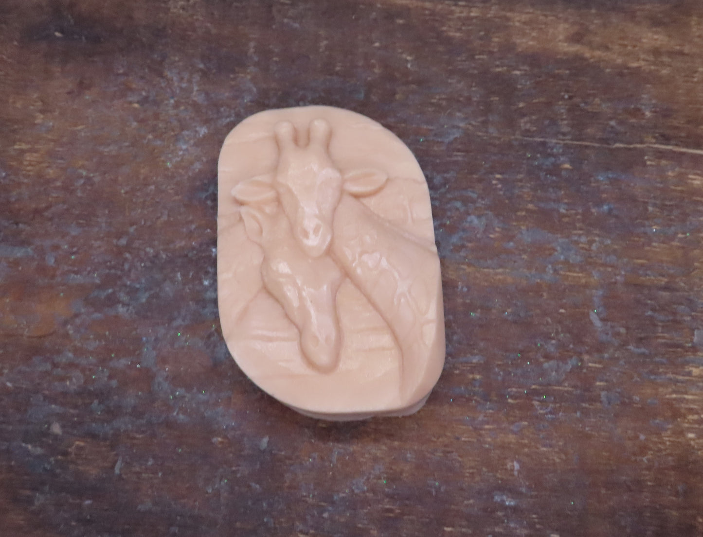 Tan color option of handmage giraffe goat milk soap
