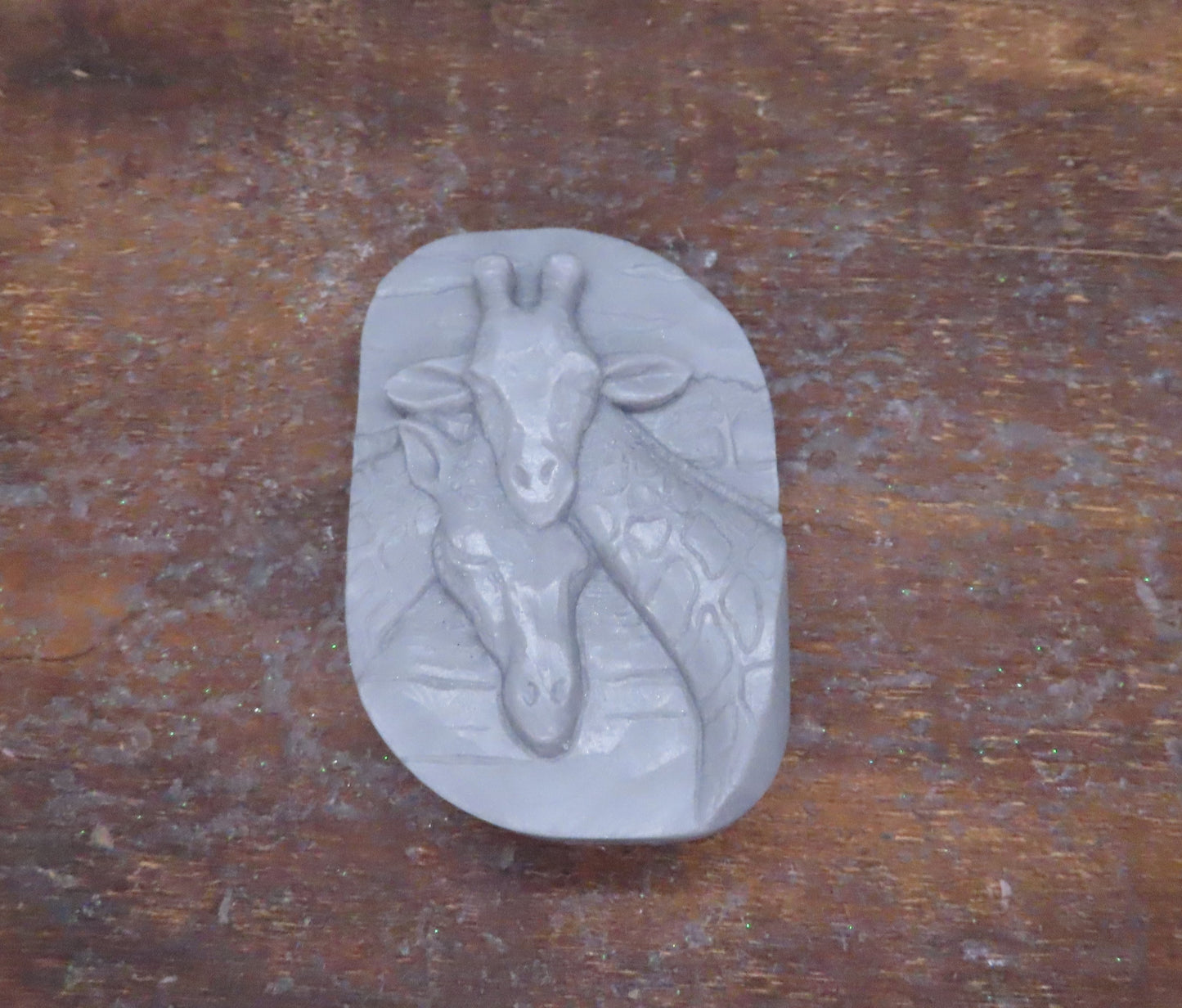 dark gray color version of giraffe goat milk soap