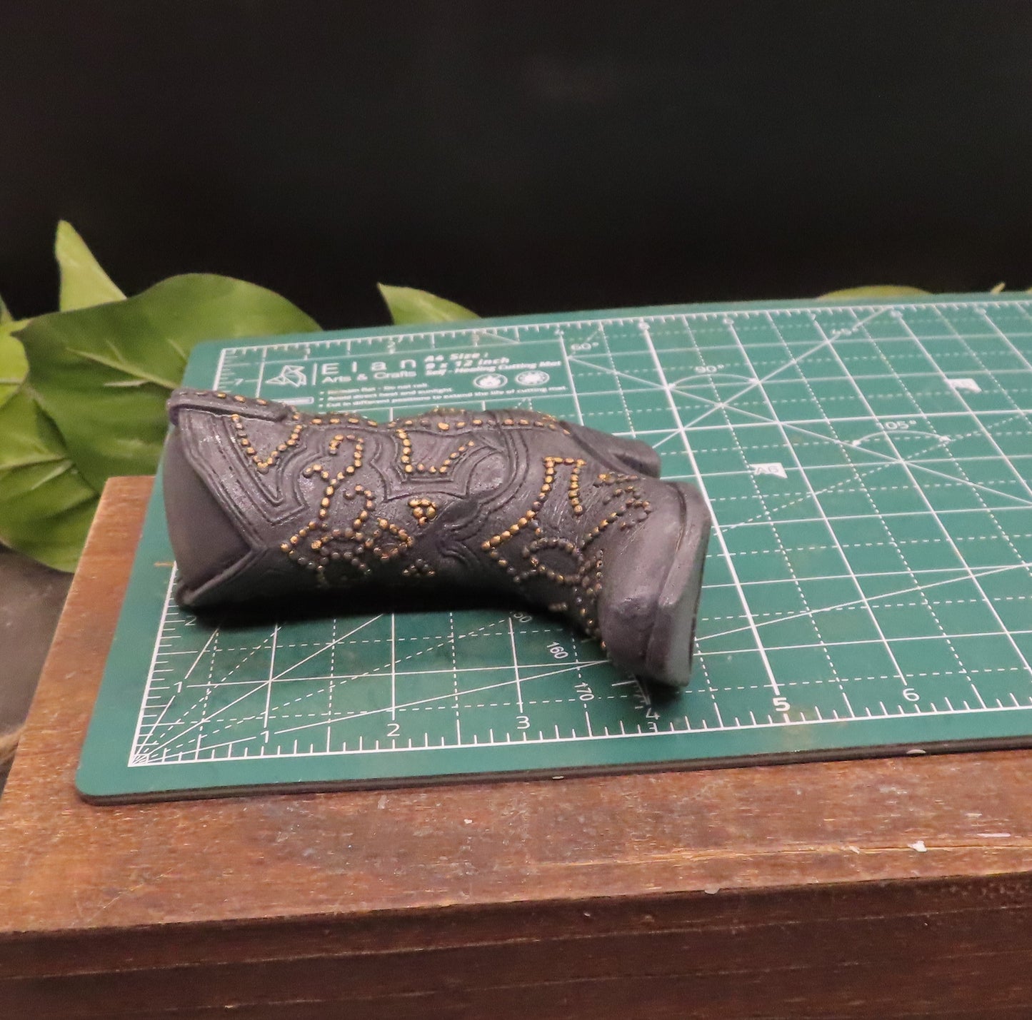 Cowboy Boot handmade goat milk soap is 5 inches tall