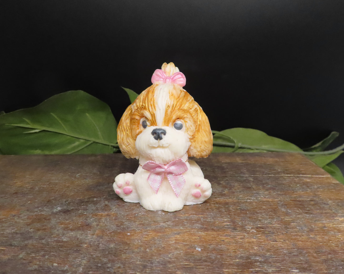 Gold and White Shih tzue goat milk soap