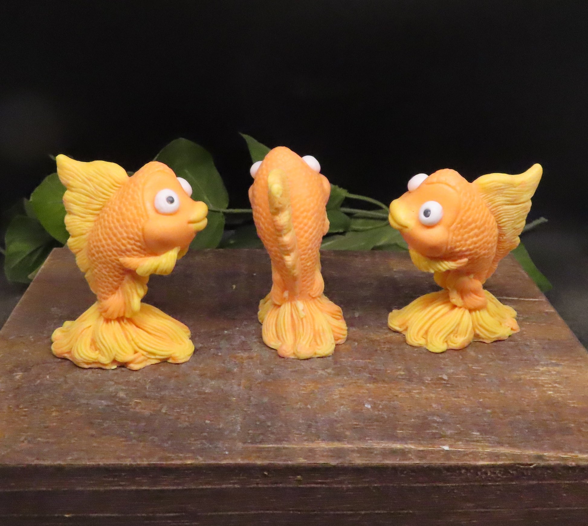 Handmade goldfish goat milk soap