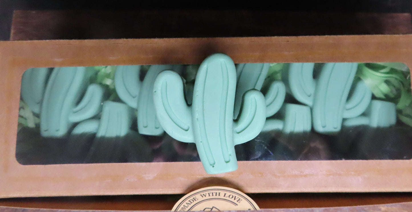 boxed 8 piece mini saguaro handmade goat milk soap set