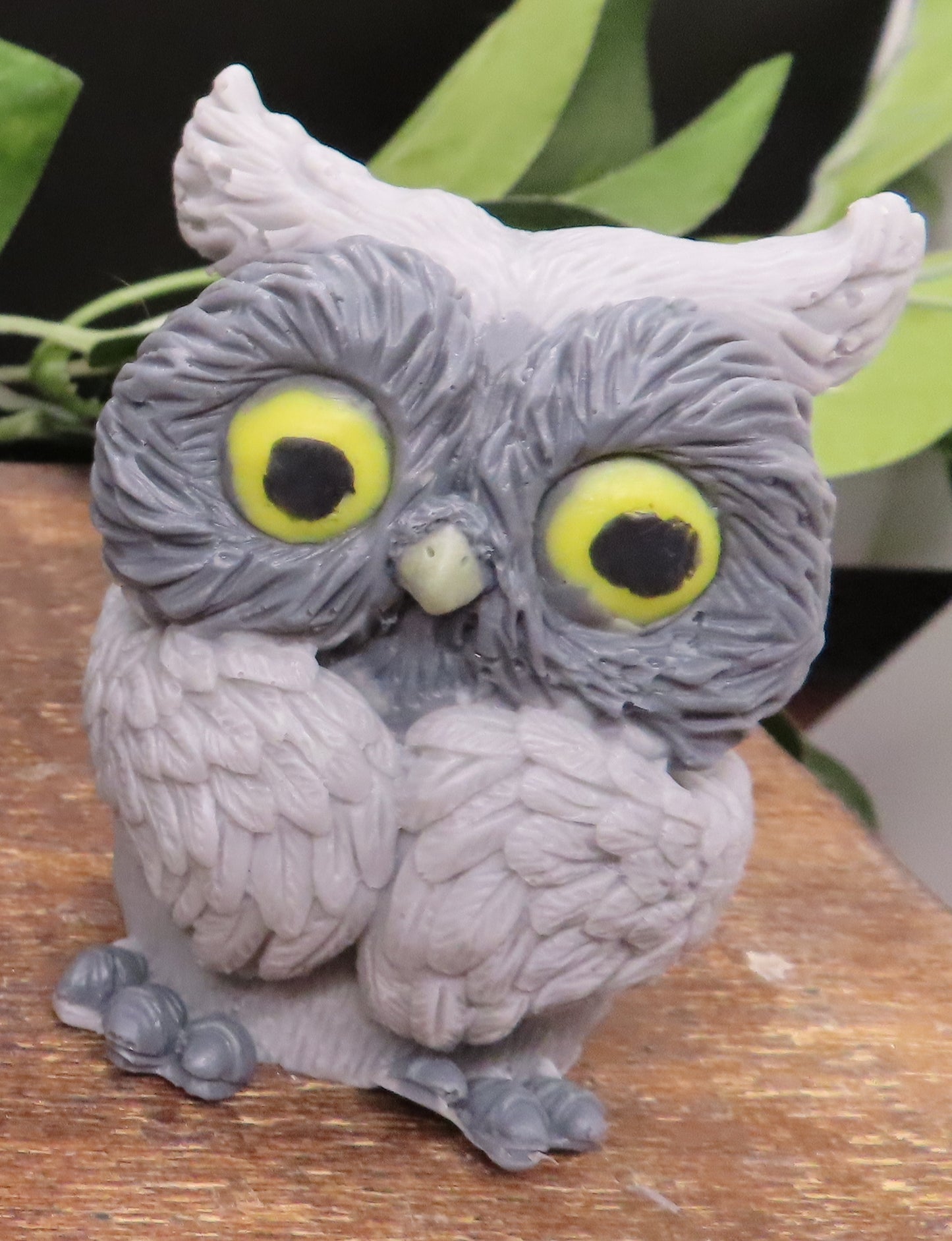 Gray handmade goat milk soap owl. Treat yourself to a great gift.