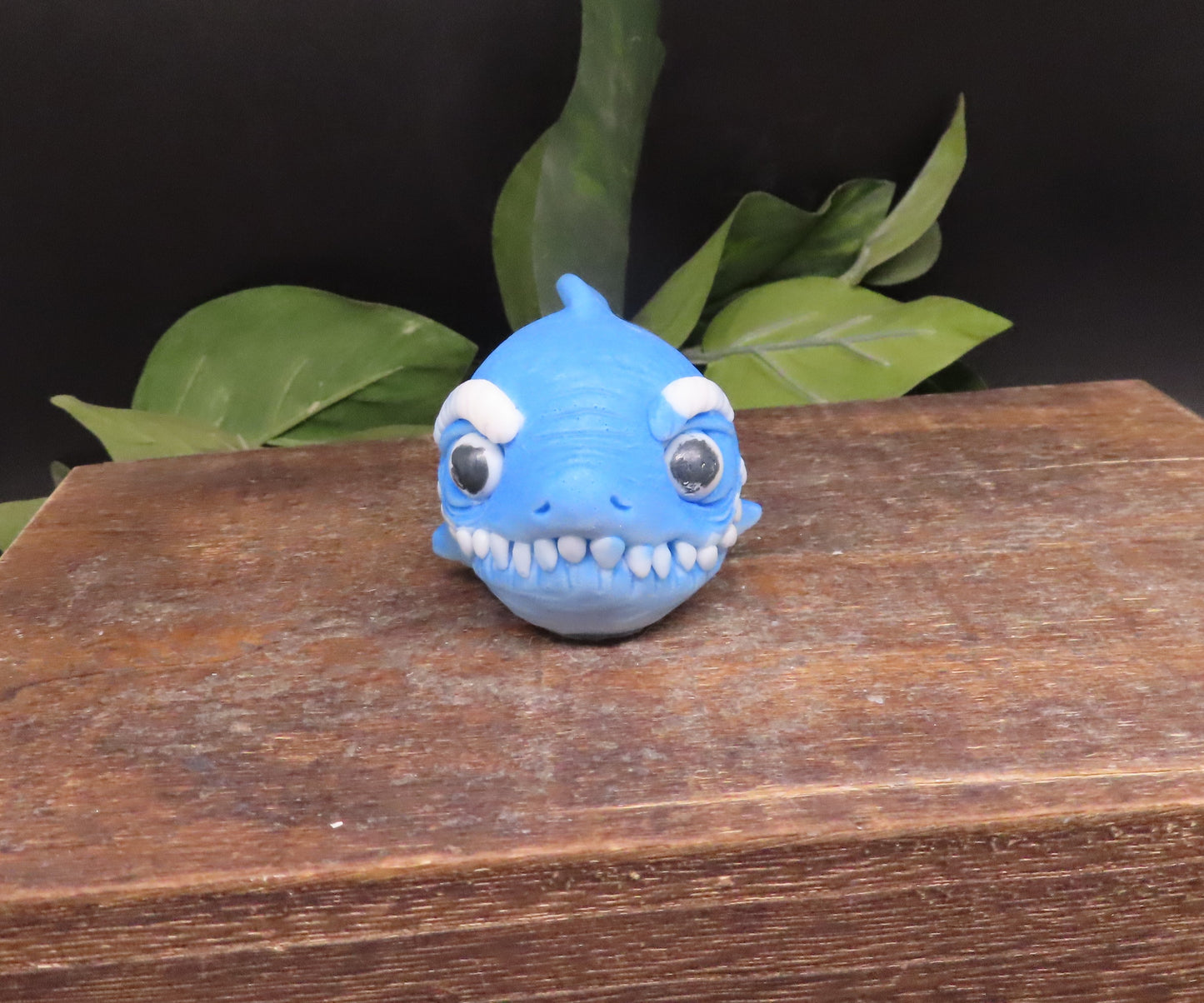 blue toothy shark bath soap