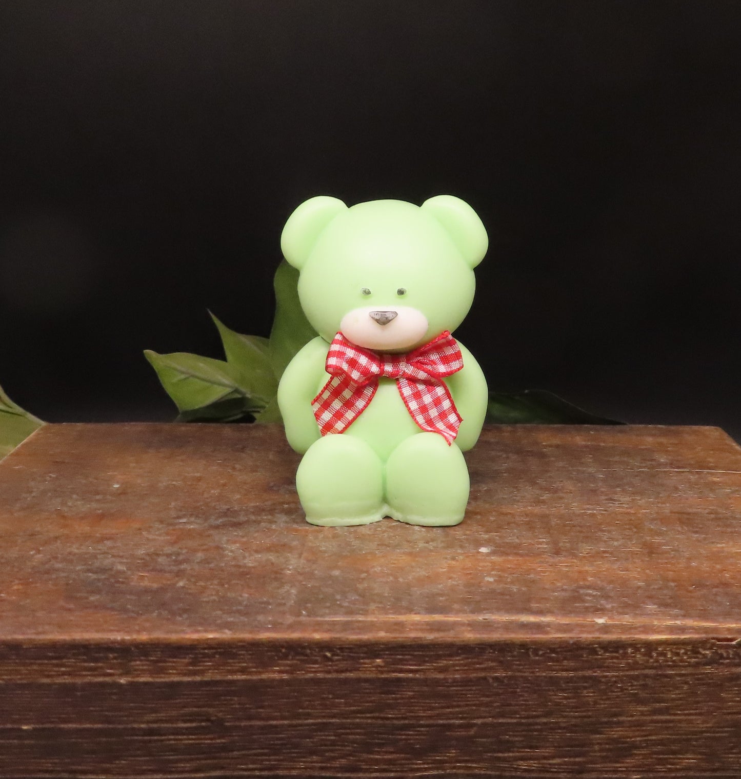green teddy bear hand soap