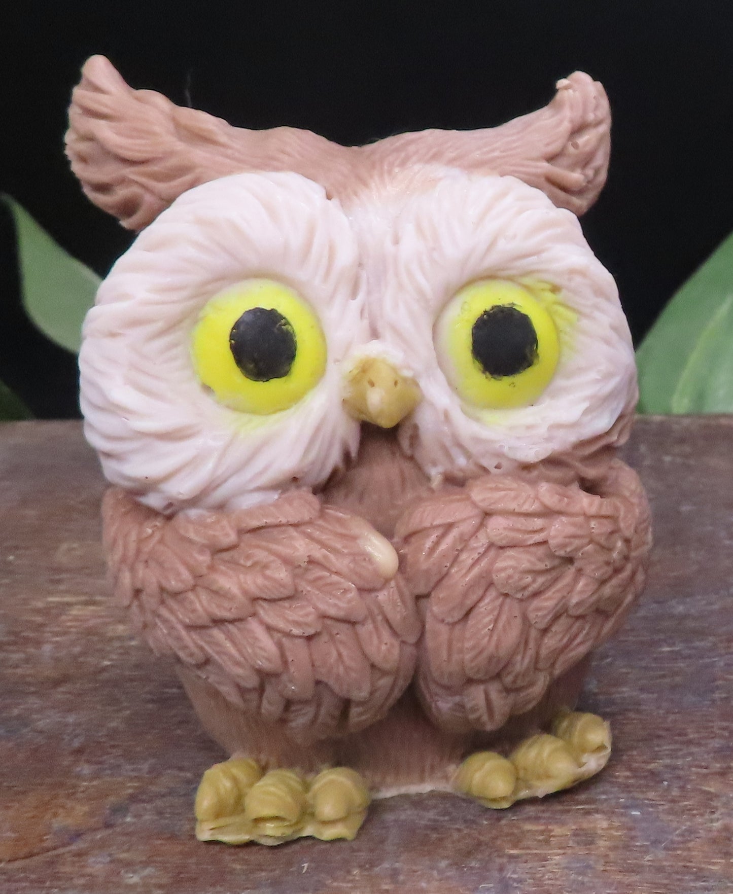 Brown handmade goat milk soap owl. Unique gift.