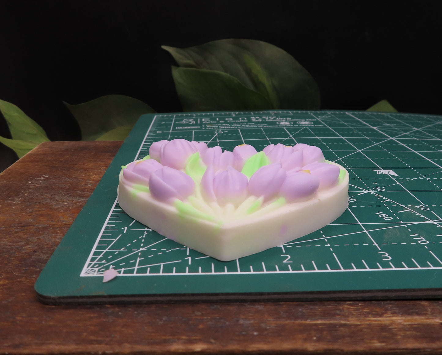 purple Heart Tulip goat milk soap bar
