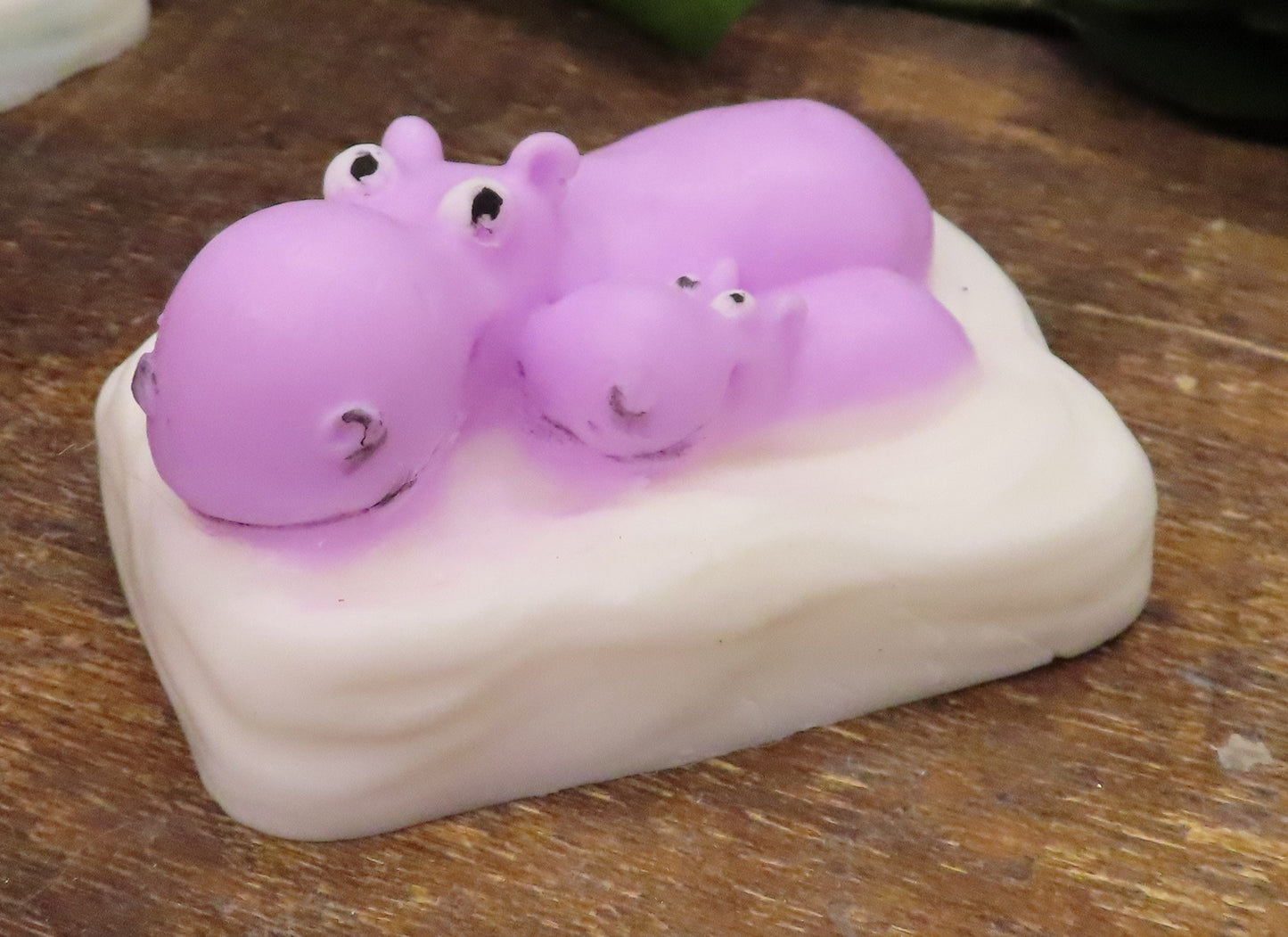 Cute Lucky Hippo (2 styles) Handmade Goat Milk Soaps
