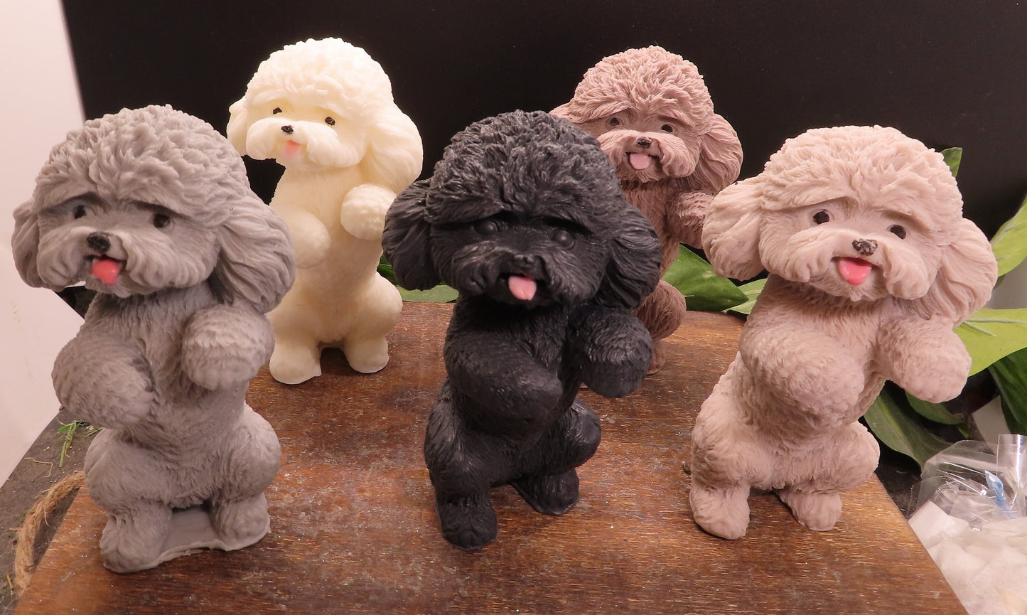 Handmade Goat milk soap poodles of various colors. Unique gifts