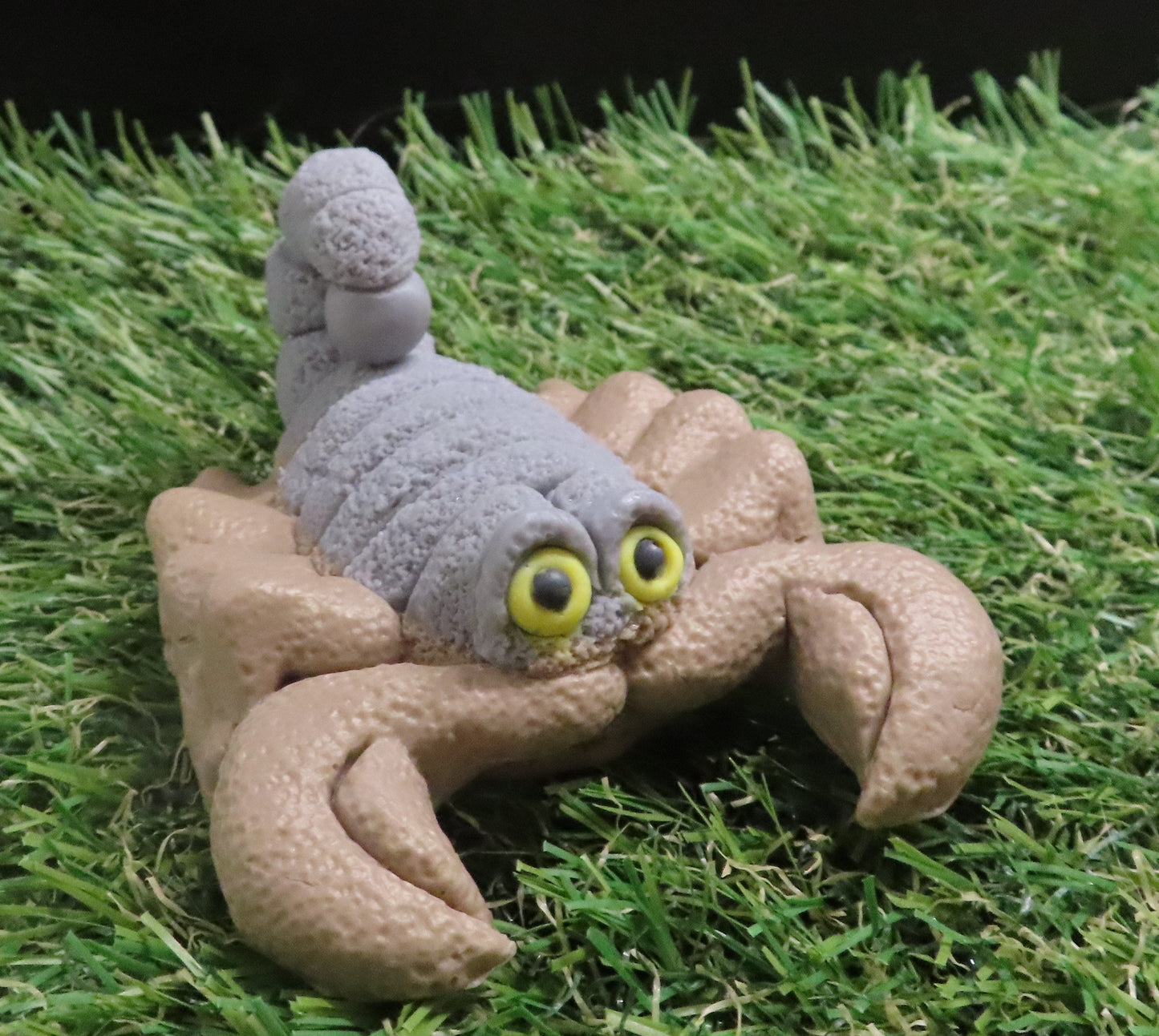 Gray body with tan legs handmade scorpion goat milk soap