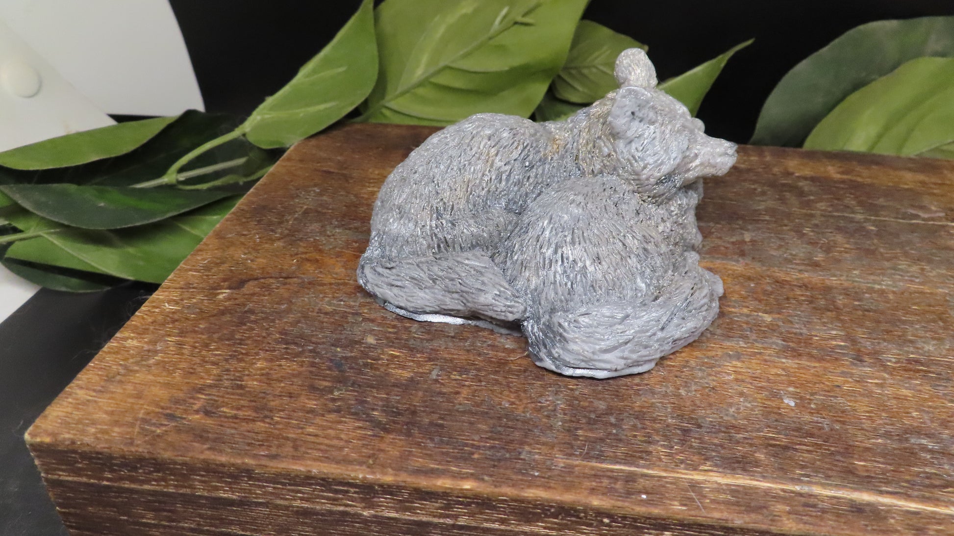 Back view handmade goat milk wolf soap
