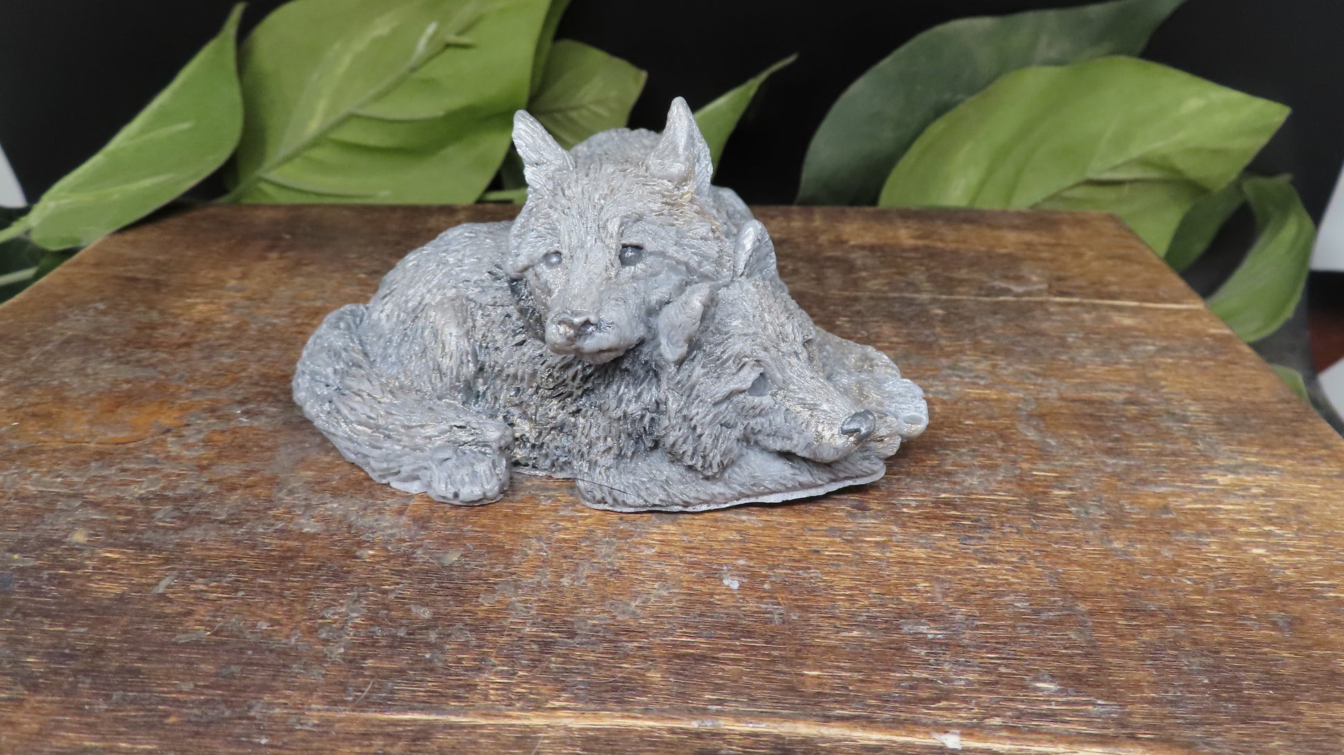 front angle handmade goat milk wolf soap