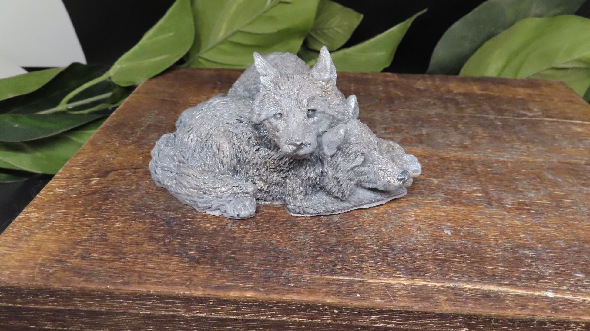 Front view wolf goat milk soap