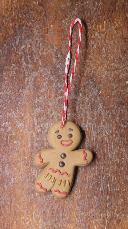 Gingerbread Man Christmas Ornament Soap with hanger