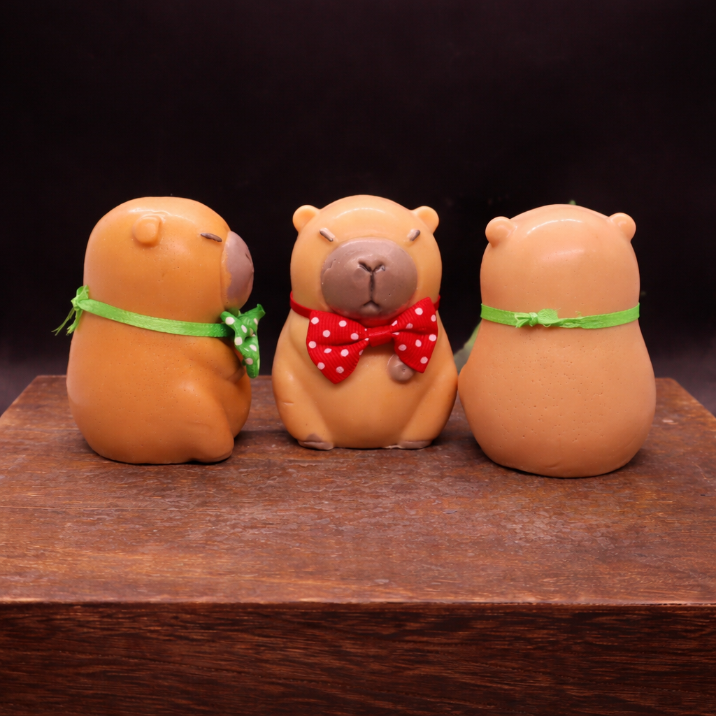 Graumpy Capybara handmade goat milk bath soap bar unique gift 3 views