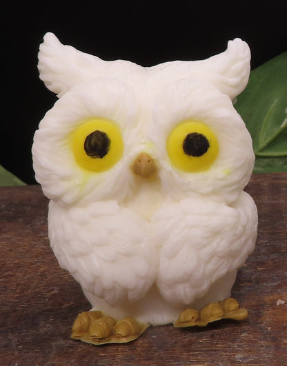 White handmade goat milk soap owl.  makes a great gift