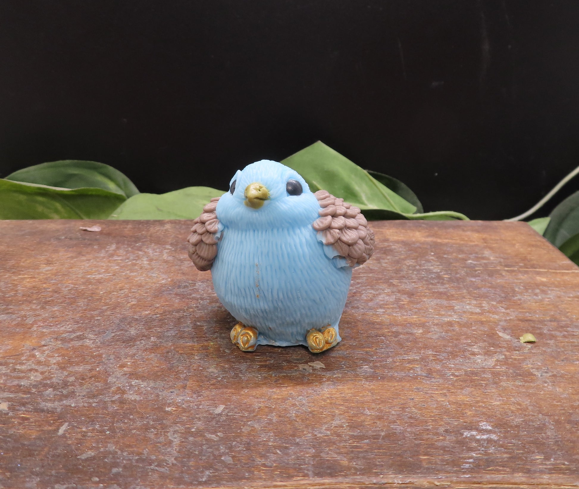 Chubby soap bird with blue chest.  Great gift for mom