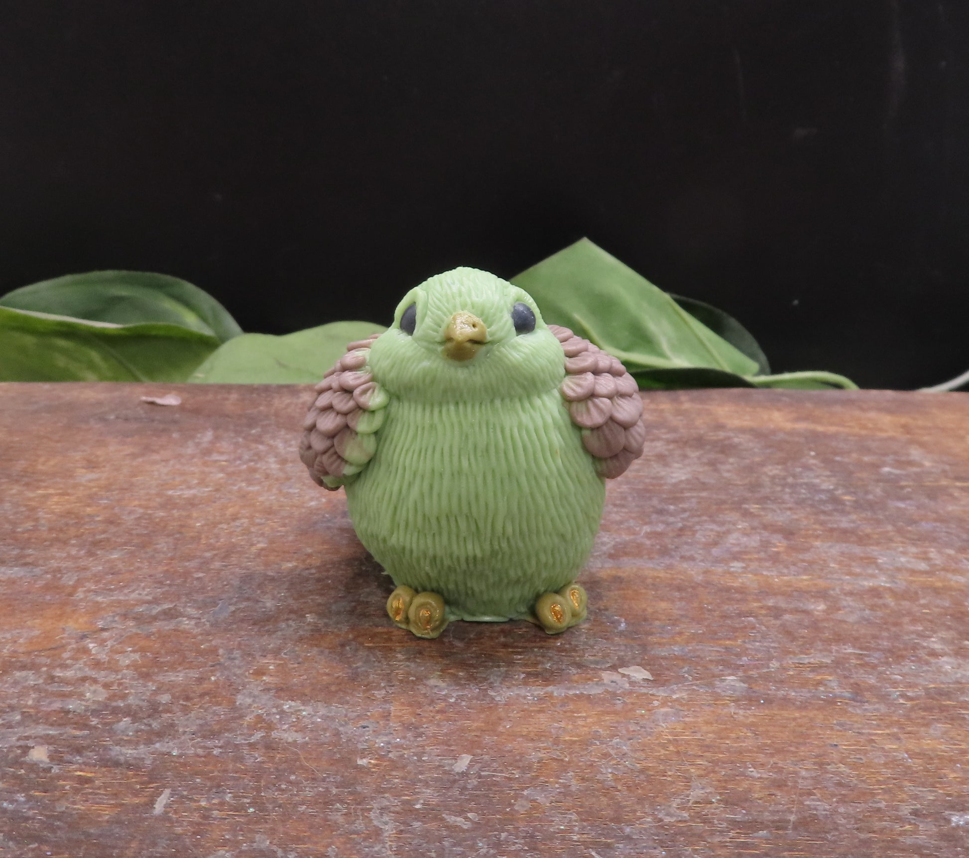 soap bird showing green chest coloration.  unique mothers day gift.  