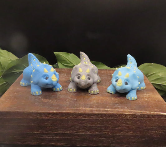 Adorable Baby Triceratops Dinosaur Hand Made Goat Milk Soap