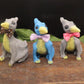 Pterodactylus goat mil soap shown in gray and blue