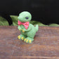 Handmade baby Tyrannosaurus handmade goat milk soap in green. Children's unique gift