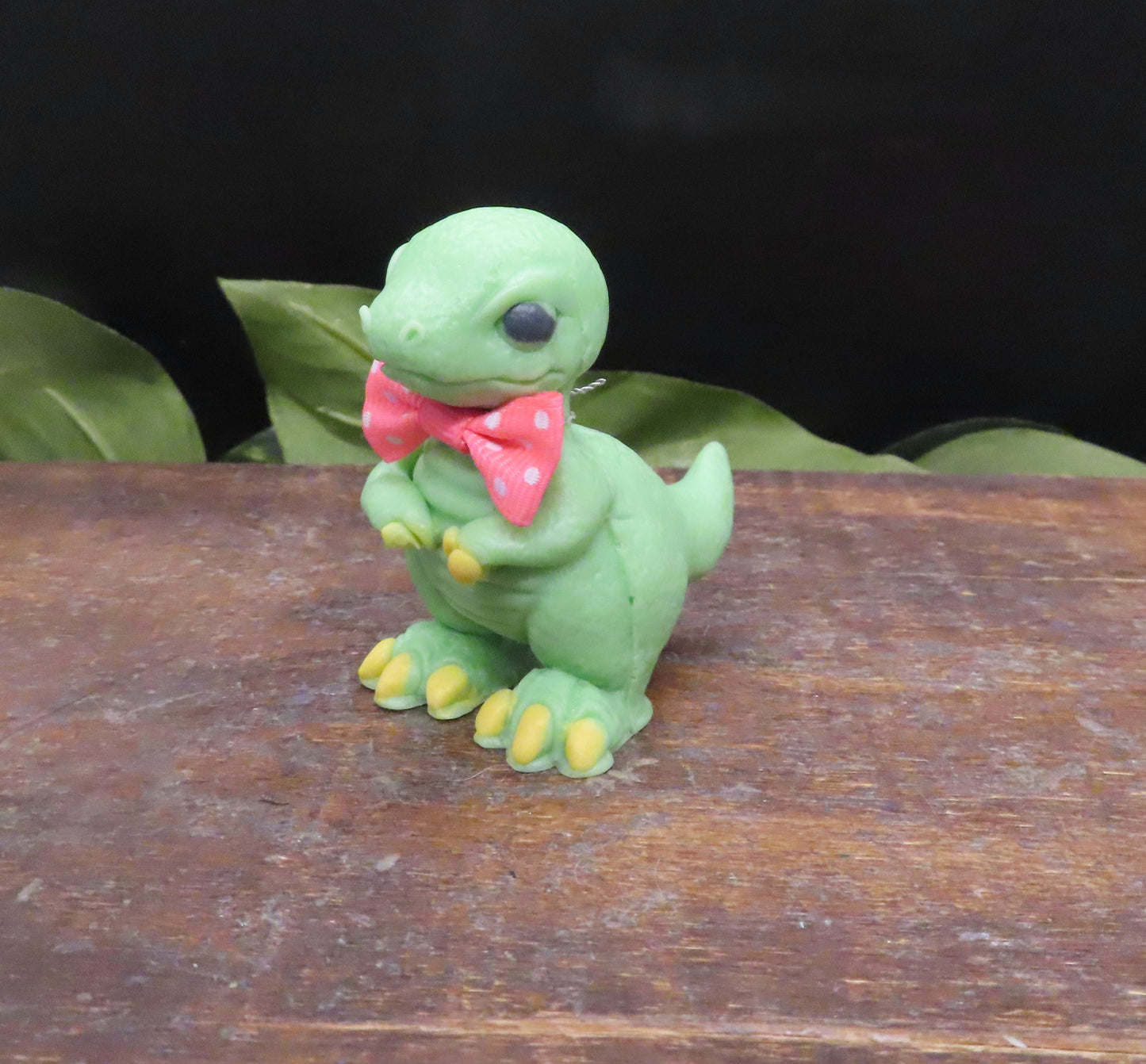 Handmade baby Tyrannosaurus handmade goat milk soap in green. Children's unique gift