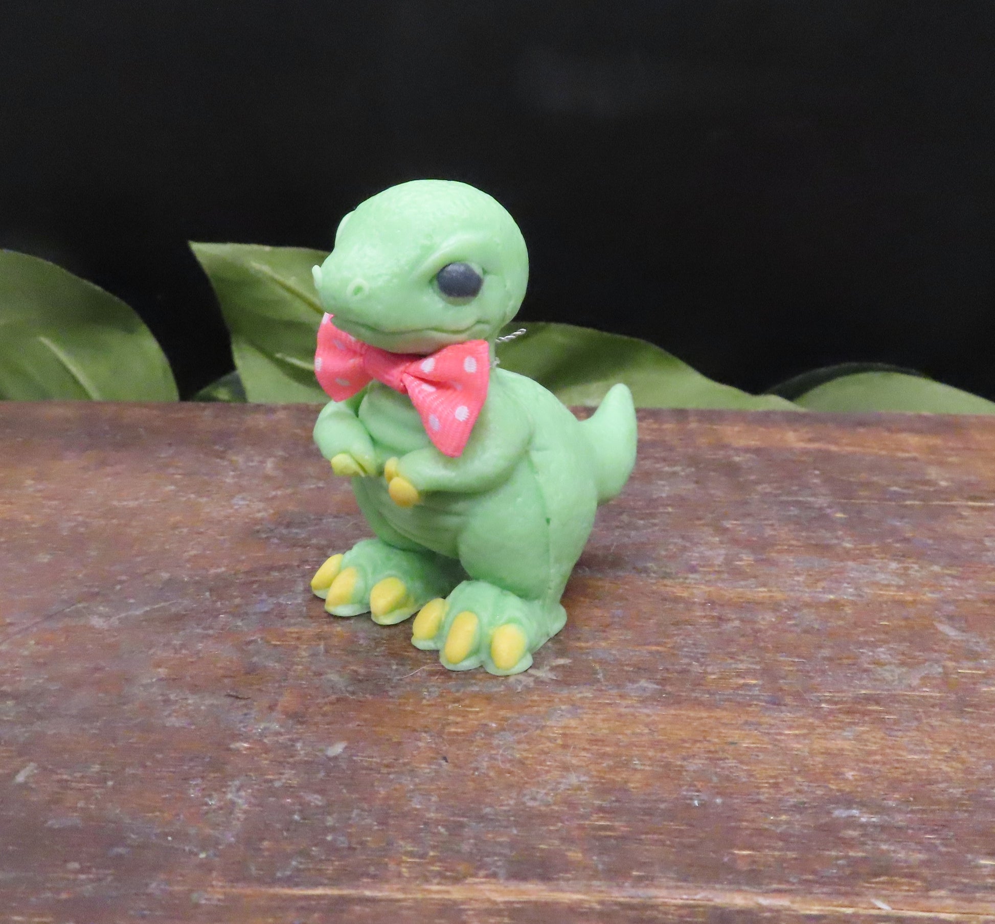 Handmade baby Tyrannosaurus handmade goat milk soap in green. Children's unique gift