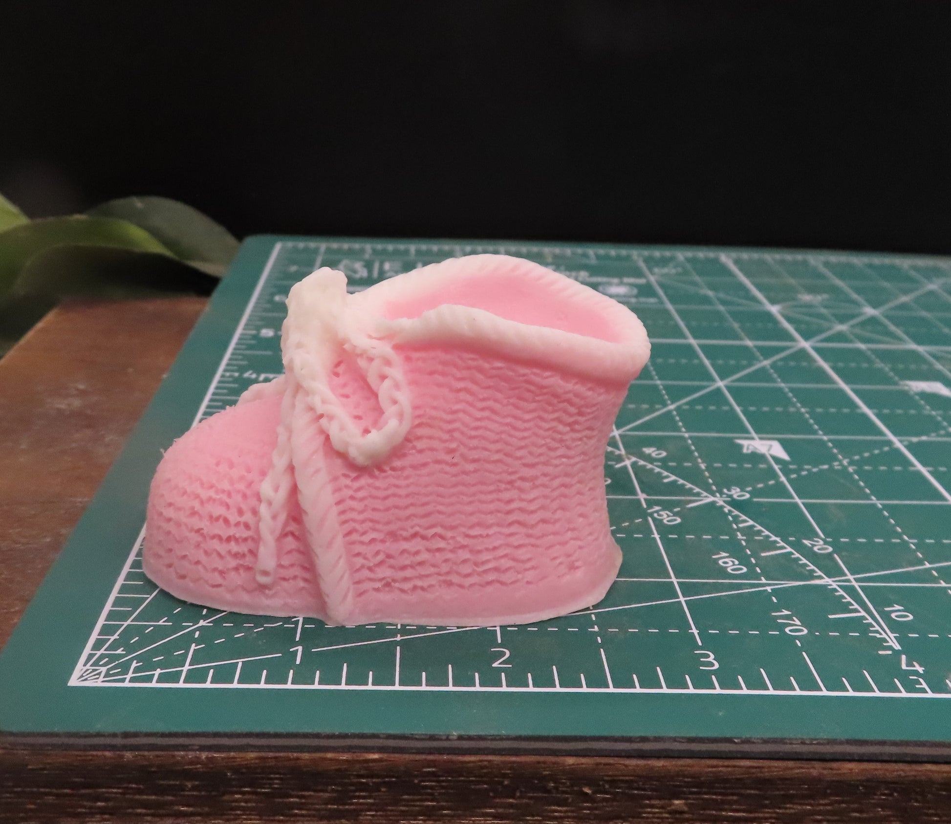 Baby reveal gift baby boot measures 1 inch x 2 .2 inches x 2 inches