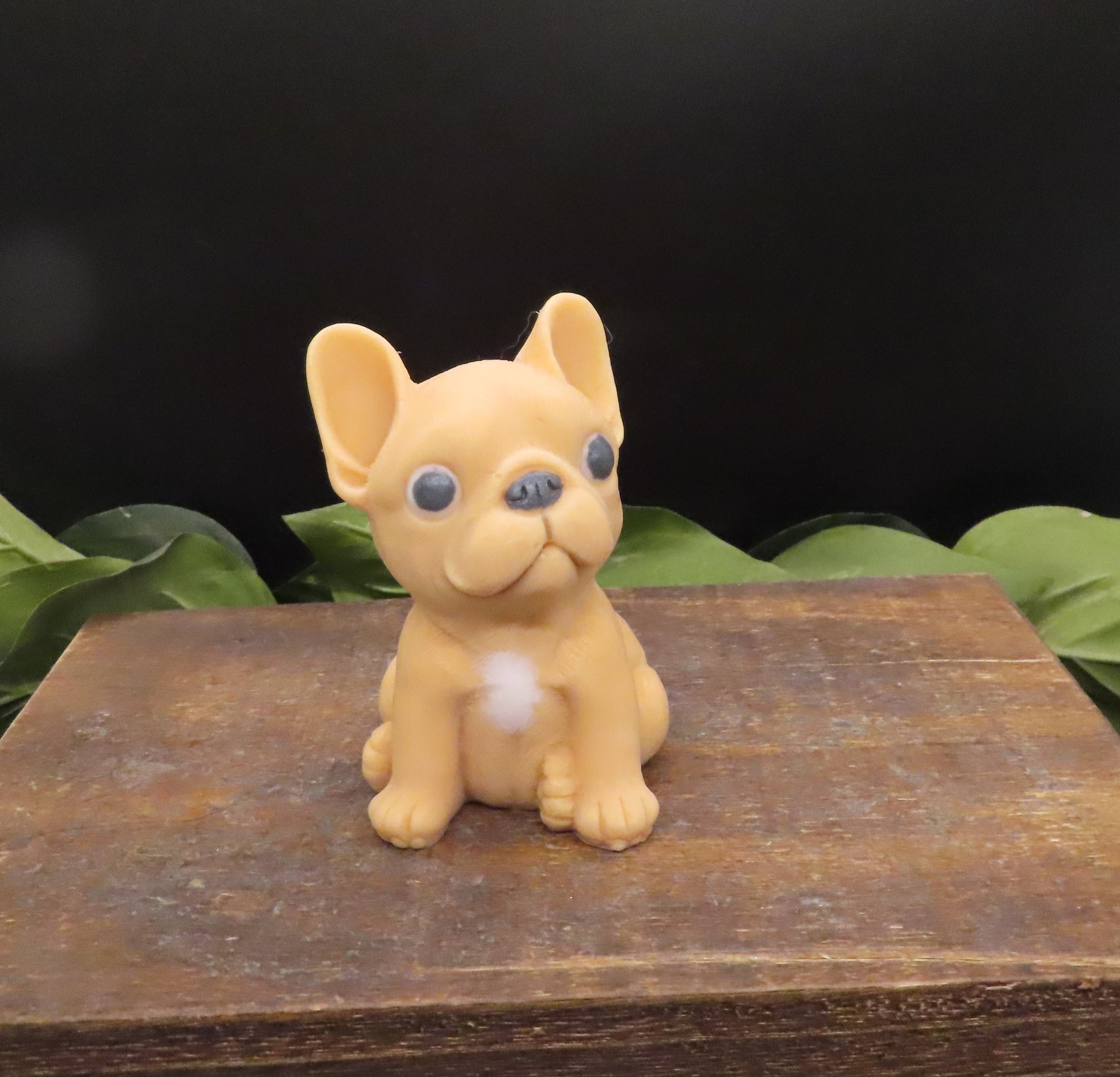 Handmade goat milk soap french bulldog.  Tan with white chest.  Fun gift