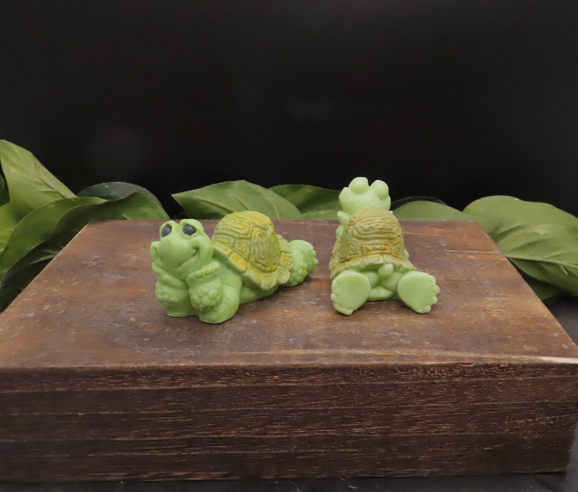 Additional views of handmade happy turtle goat milk soap.  Fun gift
