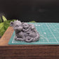Mother dragon with baby goat milk soap is approximately 2 inches tall by 3 inches long