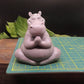 Prayer position yoga handmade goat milk hippo soap is 4 inches wide. 