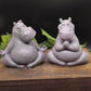 Lotus and Prayer position handmade goat milk hippo soaps.  Great gift