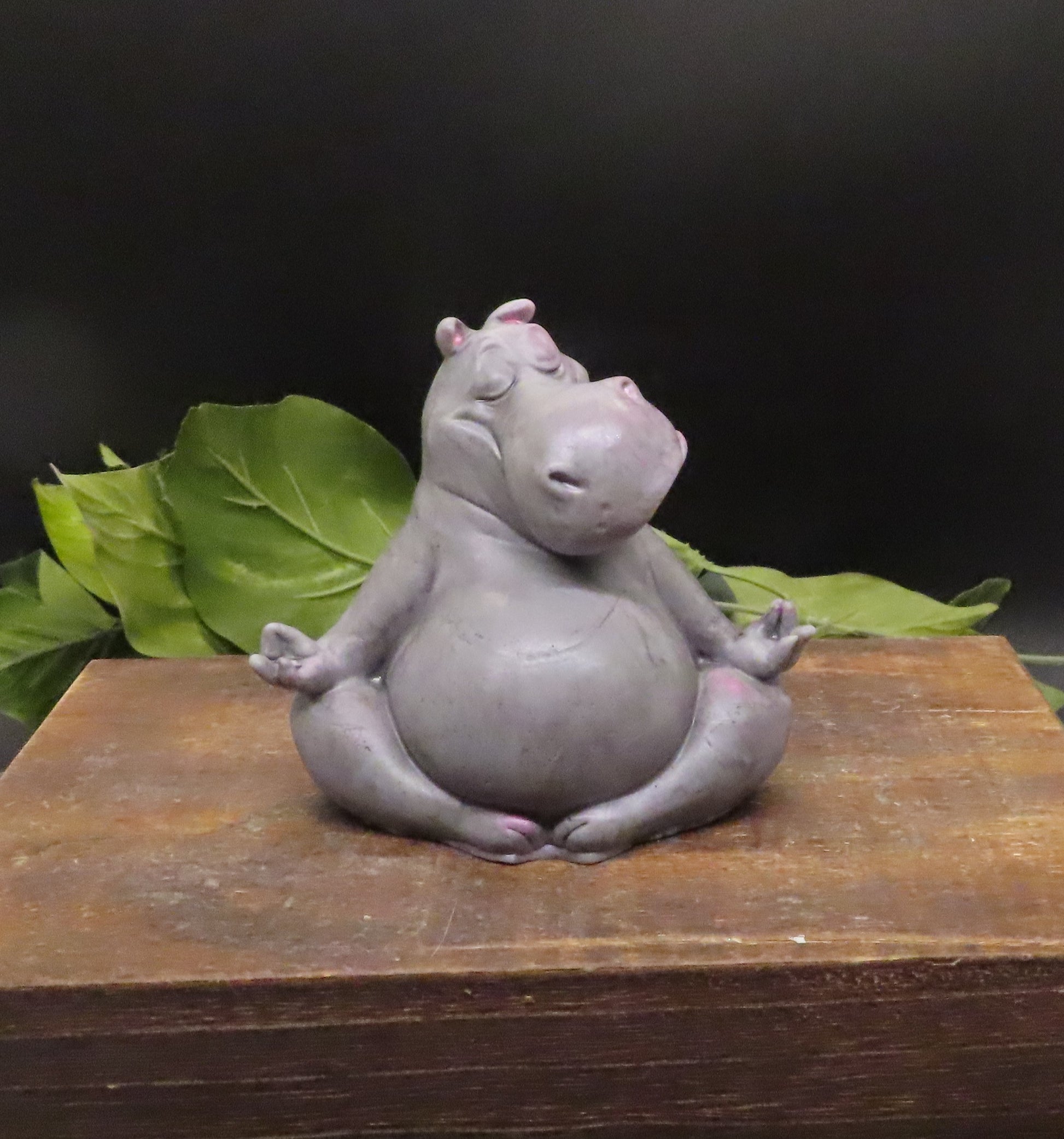 Lotus position handmade goat milk hippo yoga soap.  