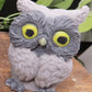 Gray handmade goat milk soap owl.  Treat yourself to a great gift. 