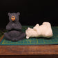 black and polar bear bath soap