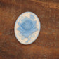 blue on white cameo rose hand soap