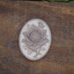 brown on white cameo rose hand soap