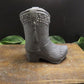 Black with silver fittings handmade goat milk cowboy boot soap