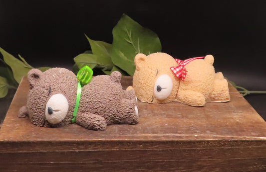 sleeping teddy bear goat milk soap