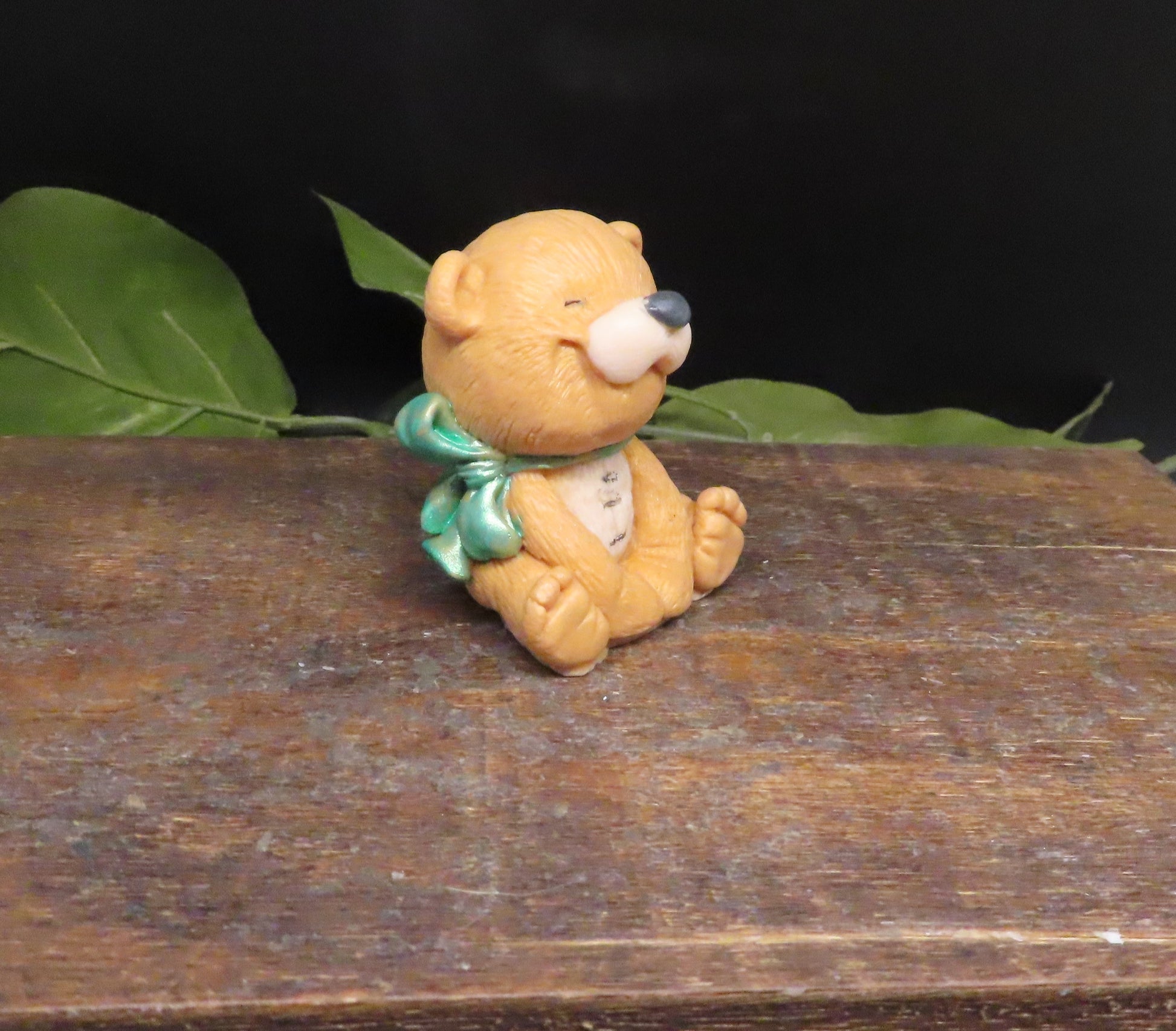 teddy bear green soap