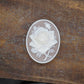 white on brown cameo rose hand soap